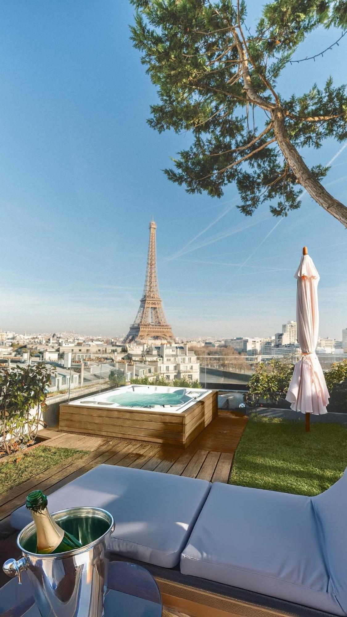Splendide Rooftop Jacuzzi Tour Eiffel Ac Apartment *